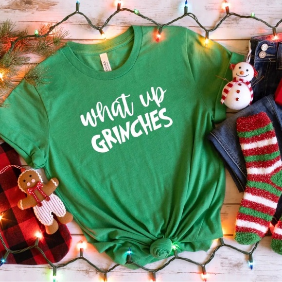 Tops - Green 'What Up Grinches' T-Shirt